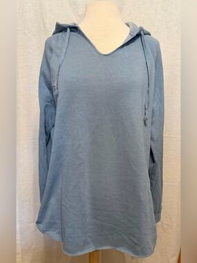 Light Blue Hoodie Long Sleeve Pullover